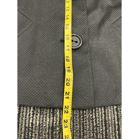 STYLE & CO Women’s Shiny Finish Lined Button Front Swing Jacket Black Size 8 - Picture 9 of 12
